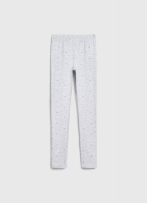 Легинсы с принтом для девочек, Серый