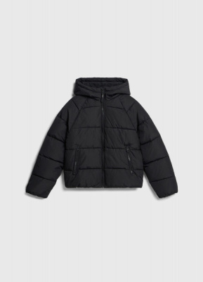 Пуховик для девочек, Черный