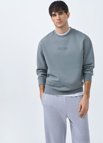 Свитшот с объёмным принтом, Зеленый