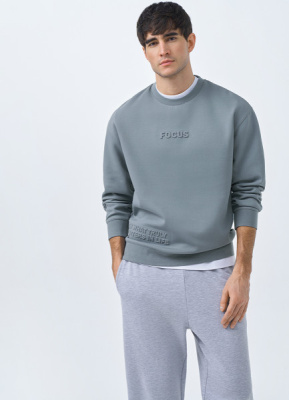 Свитшот с объёмным принтом, Зеленый