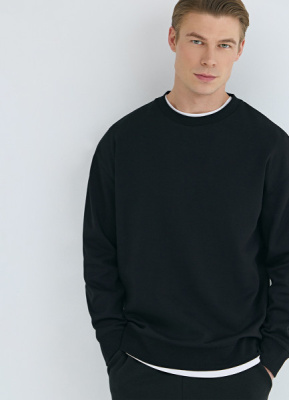 Свитшот с объёмным принтом, Черный