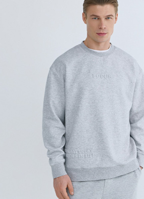 Свитшот с объёмным принтом, Серый