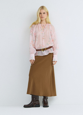 Юбка А-силуэта из модала, Оранжевый