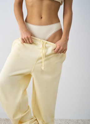 Классические трусы-брифы с кружевом, 3 шт., Желтый