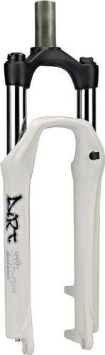 Амортизационная вилка RST Dirt RA 26" (белый 100 мм эксцентрик 9 мм шток 1 1/8" (28.6 мм), сталь для дисковых тормозов)