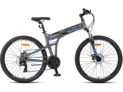 Складной велосипед Stels Launch 970 26 MD, год 2025, цвет Серый-Синий, ростовка 19