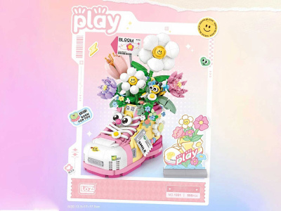 1351_MK Конструктор Цветочный сапог