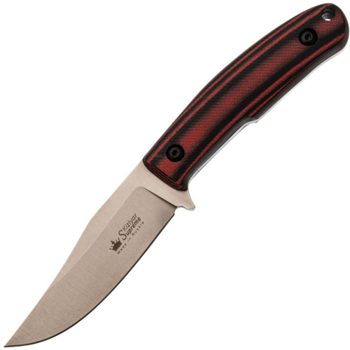 Туристический нож Asket, сталь N690, рукоять G10, черно-красный, Kizlyar Supreme