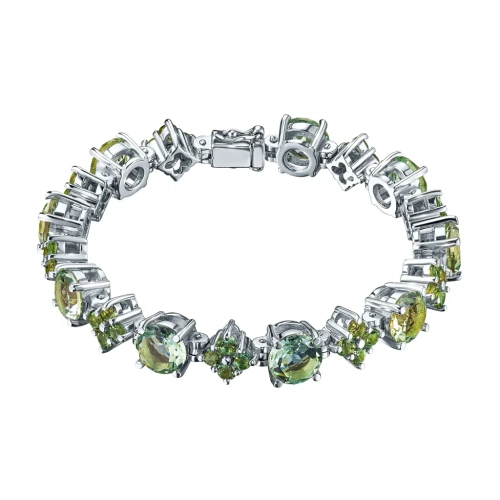 Браслет из серебра с празиолитами э0628бр11250372