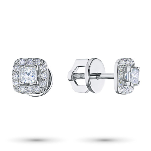 Пусеты из белого золота э4712пс07191330