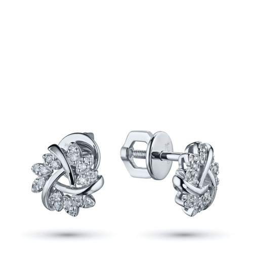 Пусеты из белого золота э4712пс04220703