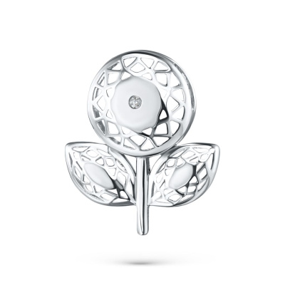 Подвеска из серебра с бриллиантом э0601пд04202937