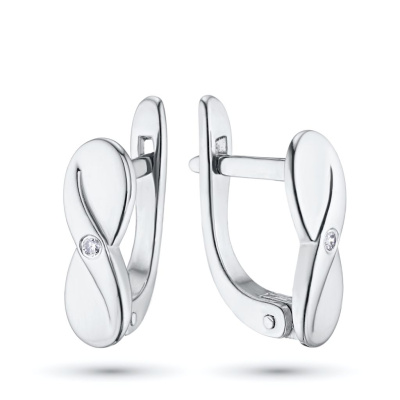 Серьги из серебра с бриллиантами э0601сг02184900