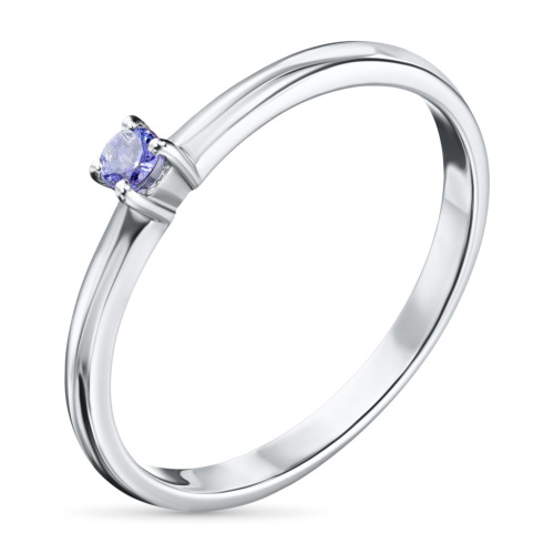 Обручальное кольцо из серебра с танзанитом э0608кц12154200