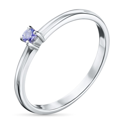 Обручальное кольцо из серебра с танзанитом э0608кц12154200
