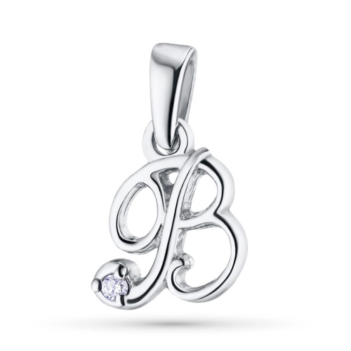 Подвеска из серебра с бриллиантом э0601пд04201230