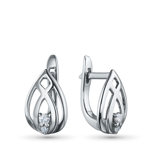 Серьги из белого золота с бриллиантами э0901сг04210516