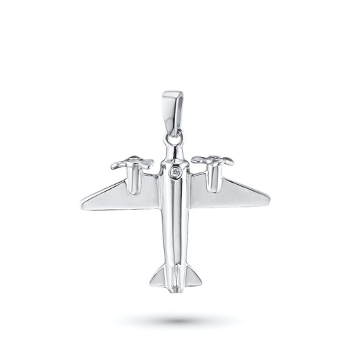 Классическая подвеска из серебра с бриллиантом э0601пд03181300