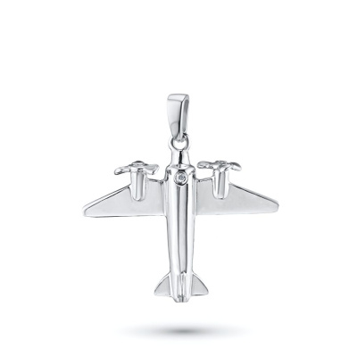 Классическая подвеска из серебра с бриллиантом э0601пд03181300