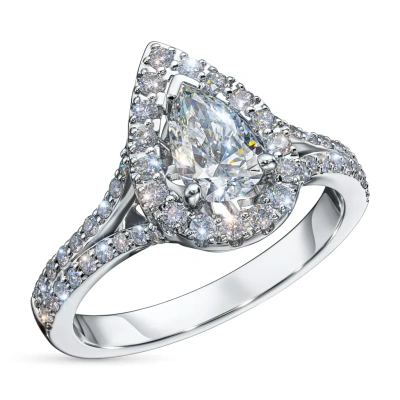 Классическое кольцо из белого золота э4712кц08220602_white