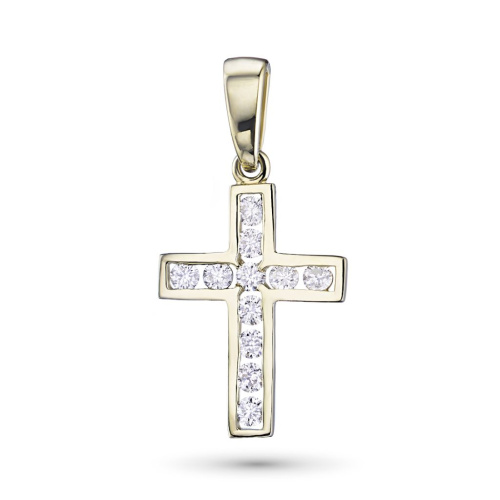 Подвеска из желтого золота с бриллиантами э0301пд05163200