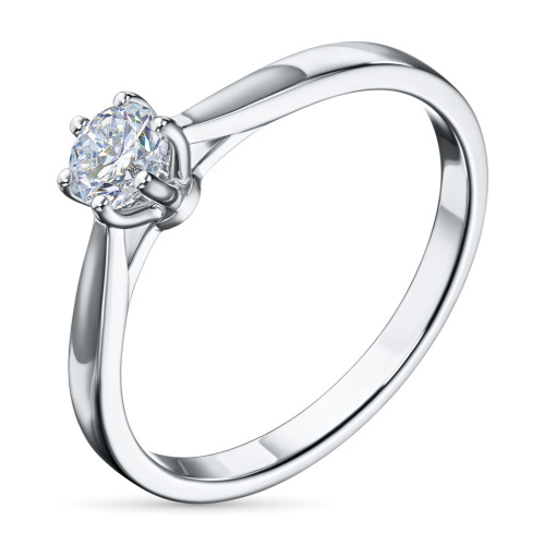 Классическое кольцо из серебра э0612кц05220202_white