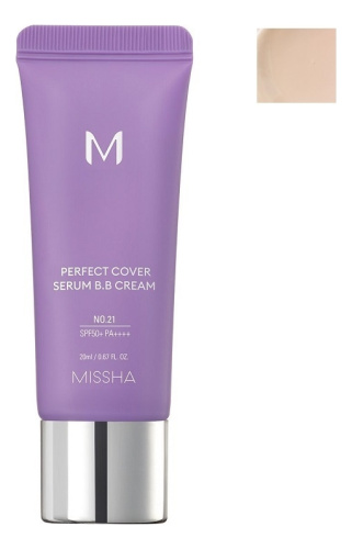 Тональный крем с антивозрастной сывороткой M Perfect Cover Serum BB Cream SPF50+ PA++++ 20мл: 21 Light Beige