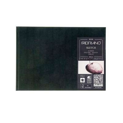 Блокнот для эскизов Fabriano "Sketch" 14,8x21 см 80 л 110 г твердая обложка