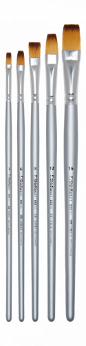 Набор кистей синтетика ShinHanart Artist 5 шт, плоские № 2,6,8,12,16