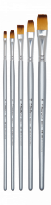 Набор кистей синтетика ShinHanart Artist 5 шт, плоские № 2,6,8,12,16