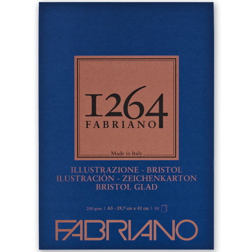 Альбом-склейка для графики Fabriano "1264 BRISTOL" 29,7х42 см 50 л 200 г