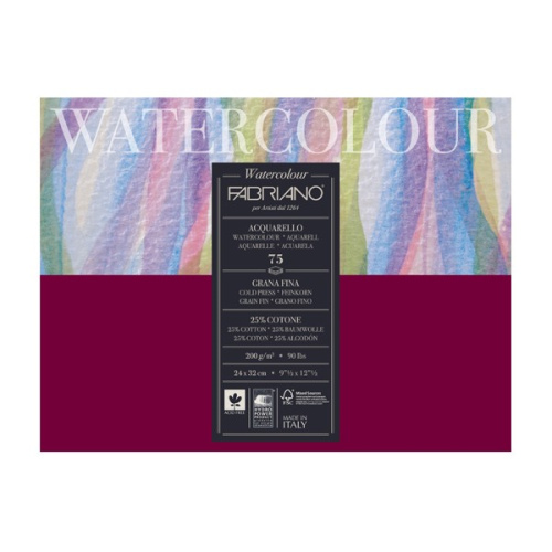 Альбом-склейка для акварели Fabriano "Watercolour Studio" Фин 24x32 см 75 л 200 г