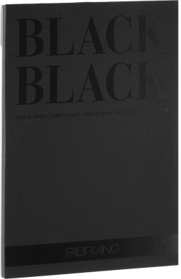 Альбом-склейка для набросков Fabriano "BlackBlack" 24х32 см 20 л 300 г