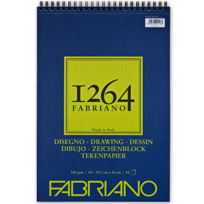 Альбом для графики на спирали Fabriano "1264 DRAWING" 29,7х42 см 50 л 180 г