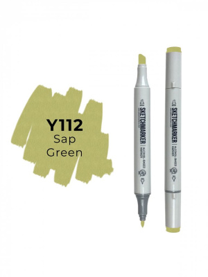 Маркер двухсторонний на спиртовой основе Sketchmarker Цвет Зеленая краска из крушины