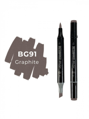 Маркер двухсторонний на спиртовой основе Sketchmarker Brush Цвет Графит