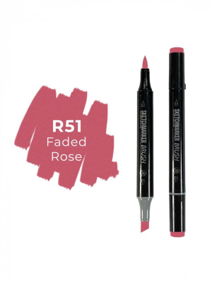 Маркер двухсторонний на спиртовой основе Sketchmarker Brush Цвет Увядшая роза