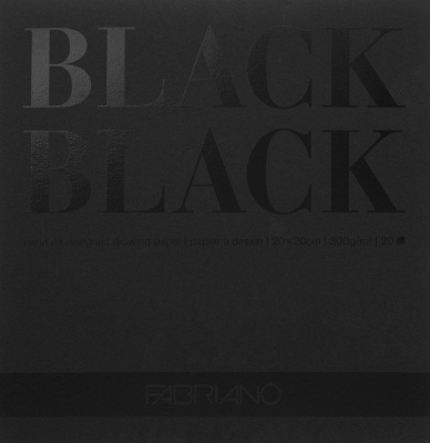 Альбом-склейка для набросков Fabriano "BlackBlack" 20х20 см 20 л 300 г
