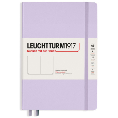 Записная книжка в линейку Leuchtturm A5 251 стр., твёрдая обложка, сиреневый