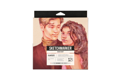 Набор маркеров Sketchmarker "Classic Skin Set" 12 цвветов в картонной упаковке