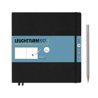 Скетчбук Leuchtturm Square 225х224 мм 112 стр., 150 г, твердая обложка черный
