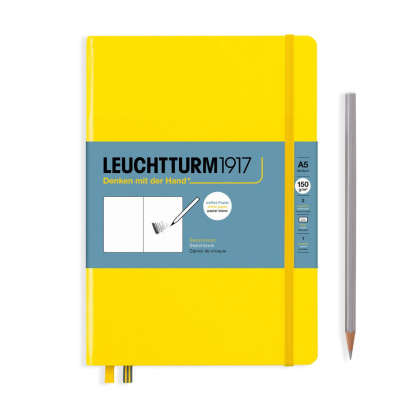 Скетчбук Leuchtturm А5 112 стр., 150 г, твердая обложка желтый