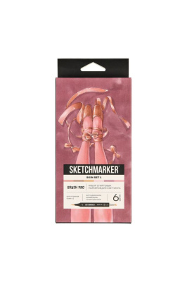 Набор маркеров Sketchmarker "Brush Pro Skin Set v.1 6 цв. в картонной упаковке
