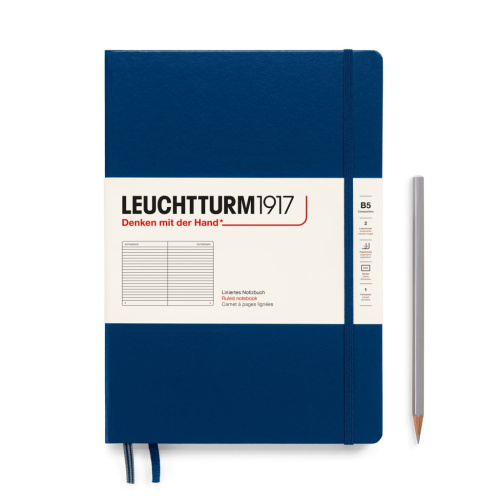 Блокнот в линейку Leuchtturm1917 Composition B5 109 л, твердая обложка Синий Неви