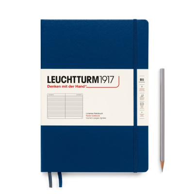 Блокнот в линейку Leuchtturm1917 Composition B5 109 л, твердая обложка Синий Неви