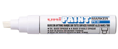 Маркер-краска Uni "Paint" PX-30, 4-8,5 мм, алюминиевый корпус, белый