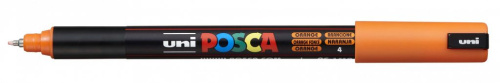 Маркер UNI "POSCA" PC-1MR, 0,7 мм, наконечник игольчатый, цвет оранжевый