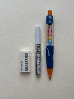 Карандаш механический Languo , 2,00 мм, стержни, точилка