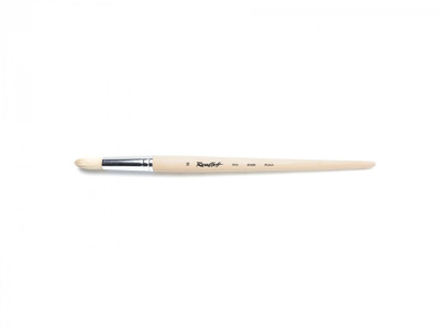 Кисть щетина №14 круглая Roubloff "1612" длинная ручка п/лак