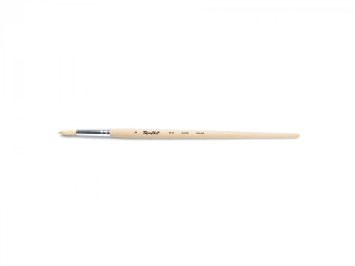 Кисть щетина №8 круглая Roubloff "1612" длинная ручка п/лак